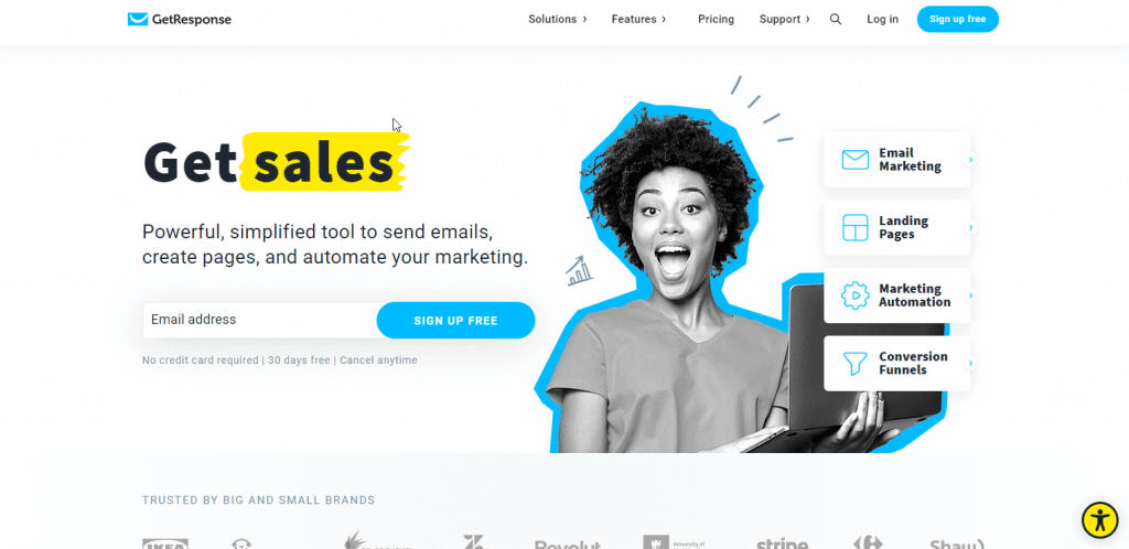 GetResponse Sales Funnel builder