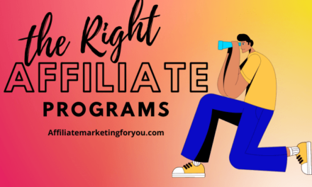 HOW TO FIND THE RIGHT AFFILIATE PROGRAM AND HOW TO PROMOTE IT?